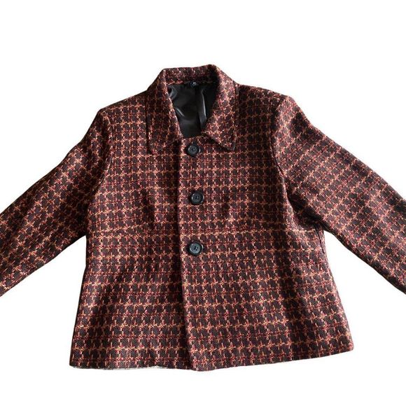 Briggs New York Jackets & Blazers - Briggs New York Houndstooth Button up  Tweed Jacket Size 14